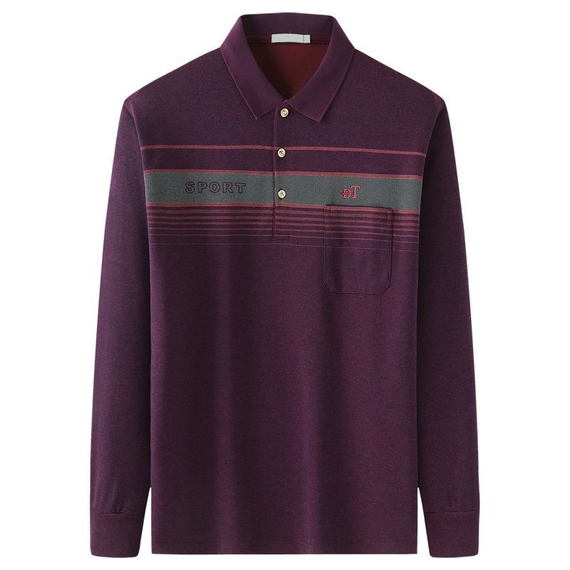 

Весна Осінь Нові ПОЛО Комір Довгий Рукав Сорочки Поло Чоловічі Смугасті Ґудзики Печворк Пуловери Чиста Бавовна Все-поєднуване Y2K Топи M слонова кістка