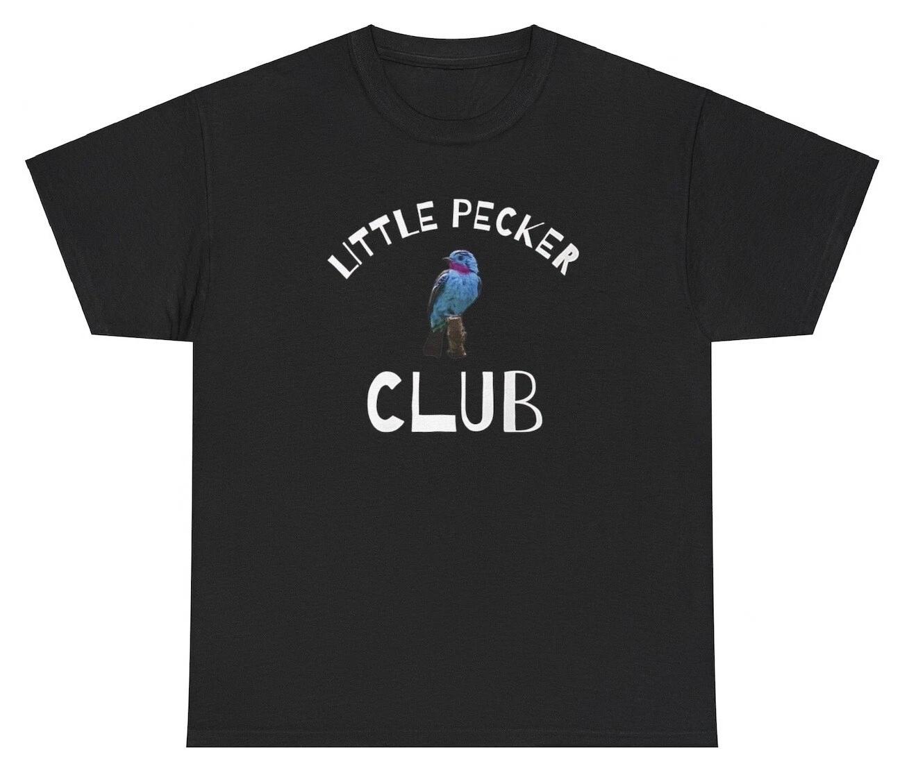 Little Pecker Club T Shirt Funny Inappropriate Bird Small D*ck Meme Gag Gift Tee 4XL