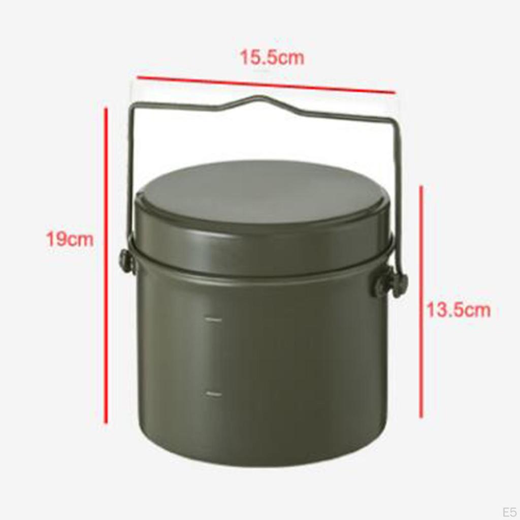Leak Metal Cooking Pot And Tray, Bento Container for Camping, Hiking, Outdoor