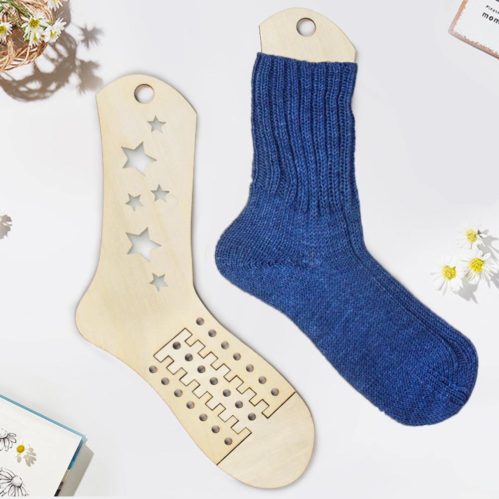 2pcs Sock Blockers,Lasers Cut Sock Blockers Template,DIY Knitting Sock Display Stand For Hand-Made Socks,For Knitters Beginners