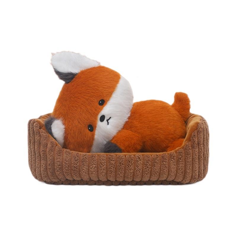 Fox Cub Plush Toy - Ultra-Soft Stuffed Animal, Sleep Aid Pillow & Birthday Gift for Kids