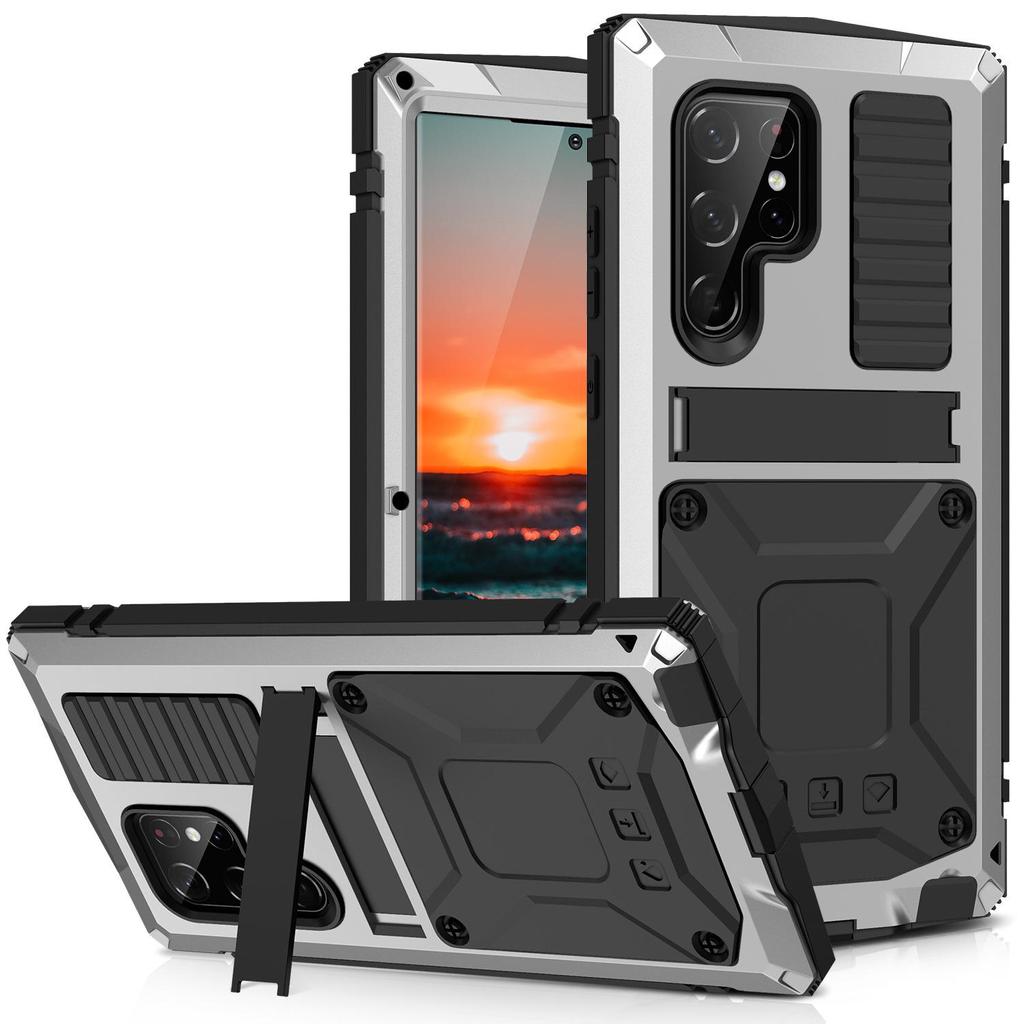 Matný ochranný kryt s plným krytím pro Samsung S23Ultra, S24, S22 - Kovový nárazuvzdorný kryt - Přeshraniční horký prodej