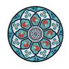 Abstraktní Boho Květinová Mandala Kulatý Koberec Exotický Květinový Kruh Koberec do Obývacího Pokojí Měkká Protiskluzová Podložka do Dětského Pokojí Vstupní Podlahová Rohož