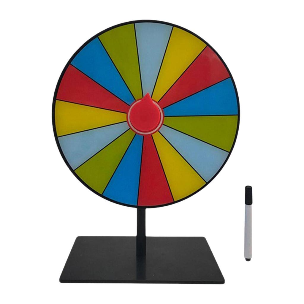 Tabletop Prize Turntable Set with Erasable Pen Props Learning Game Fortune Wheel