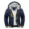 Mens Sweatshirt Hooded Autumn and Winter Men's Baseball Clothing Padded and Thickened Men's Jacket Warmth