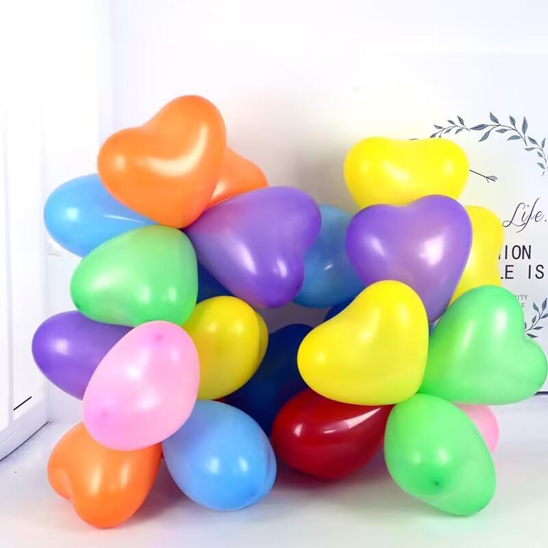 Cross Love Heart Balloons: 6-inch, 10-inch, 12-inch Heart-Shaped Balloons for Weddings and Birthdays