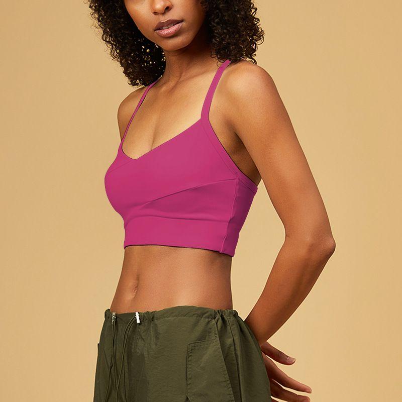 

Слитное спортивное нижнее белье Женская красота спины Сексуальный ударопрочный пуш-ап Жилет для йоги Бег Тренировочный бюстгальтер Летний с фиксированной чашкой RADBERRY S