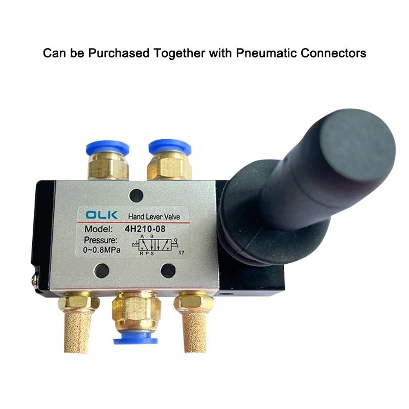 Air Valve Switch 4H210-08 4H310-10 4H410-15 Manual Hand Wrench Pneumatic Control Pull 1/4" 2 Position 5 Port Plate Reversing
