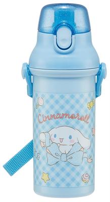 Skater Water Direct Dishwasher Made In Sanrio Cinnamoroll Big Children's Bottle, 480ml, Drinking, Plastic, One-Touch Operation, Safe, Japan, Ribbon,