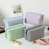 Fresh Simple Striped Cosmetic Bag Large Capacity Makeup Bag Pencil Case Travel Toiletries Bags Toiletry Storage Pouch