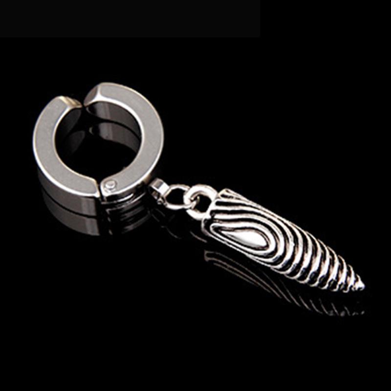 RUI RUI YU Fashion Rockový hypoalergénny doplnok do uší z titánovej ocele v tvare kríža