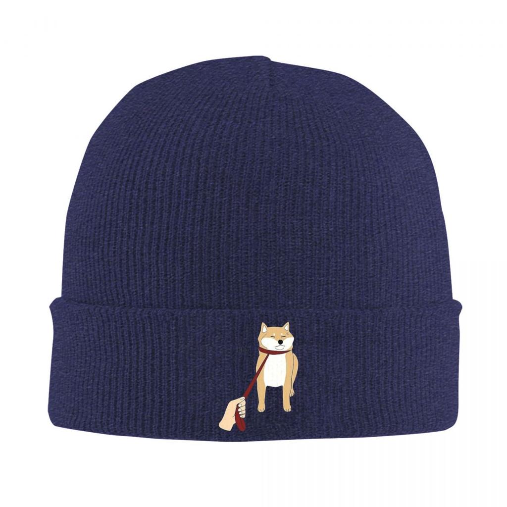 Tier Shiba Inu Hunde Warme Strickmütze Winter Strickmütze Mütze Beanie Hip Hop Caps für Unisex