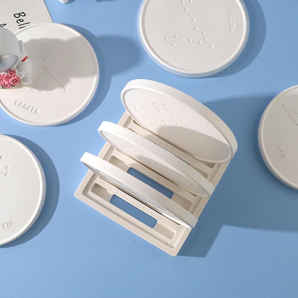 12 Constellation Coaster Molds 12Pcs Silicone Epoxy Resin Tray Mould