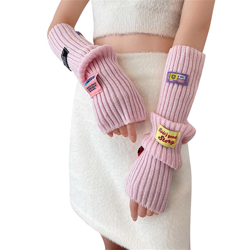 Knitted Arm Sleeves Fingerless Mittens Elastic Wrist Sleeves For Daily Wear and Outdoor Activities Girls Gift Stylish