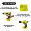 5-20 ks Nástěnný úložný stojan na stroje pro držák baterií Ryobi 18V Lithium Heavy Duty Závěs na elektrické nářadí do dílny a garáže