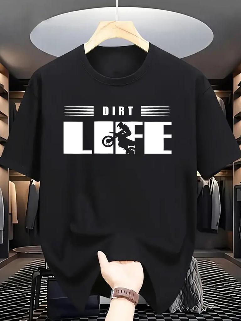 Dirt Life Motocross unisex T-Shirt - Off- Motorcycle Rider, Casual Round Neck Tee Suitable for Outdoor Adventure, Motorbike Riding & Casual Attire, Ma