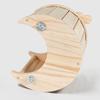 Wooden Chinchilla House Moon Shaped Chinchilla Habitat Hamster Habitat Rabbit Hut For Small Animals Hamsters Chinchillas Bunnies