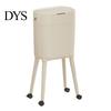 Odor Blocking Trash Bin Can with Heightened Legs And Wheels, 16L Capacity Press On Lid Kitchen Wheels Garbage Bin, Retro Style Waste Container