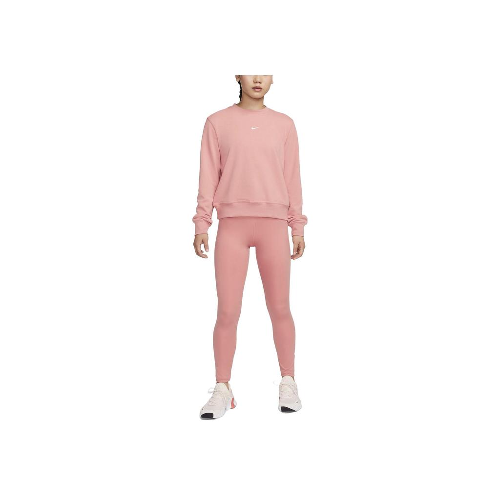 Nike Solid Color Crew Neck Long Sleeve Sweatshirt Women Tops Light-Pink FB5126-618
