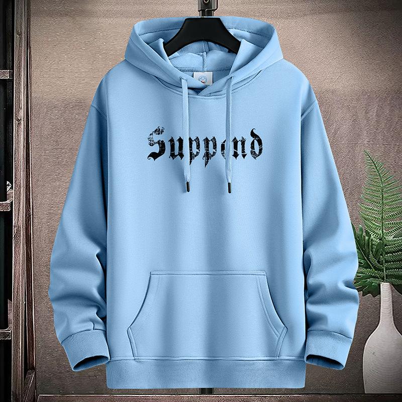 Mens Casual Hooded Hoodie Sportshirt Plus Size Boys Pullovers M-5XL