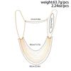 Europe and America Cross Border Necklace Fashion Sexy Metal Snake Bone Chain Chest Necklace Creative Geometric Tassel Body Chains Women's Accessories