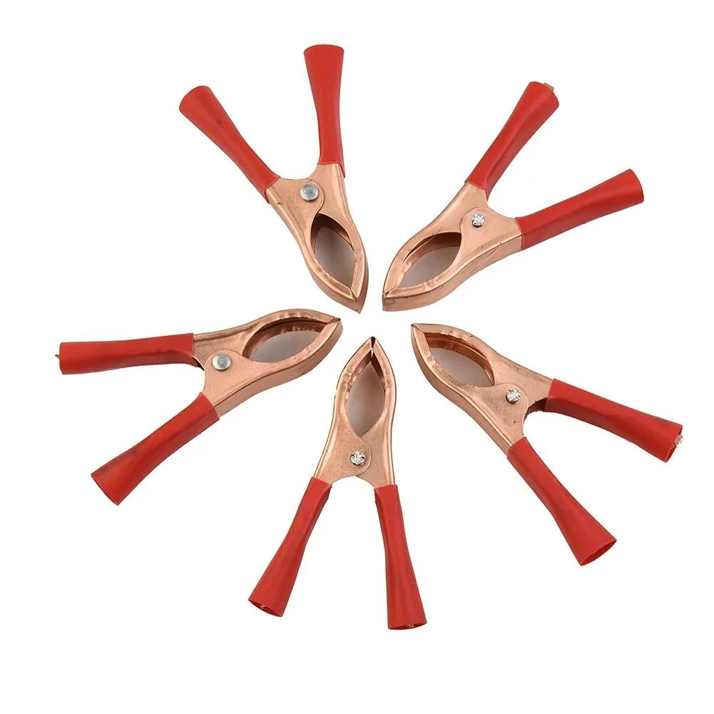 2/10/20 Pcs 30A For-Alligator Clip Clamp Connector For Electrical Engineering, Voltage Testers For Battery Chargers Parts 70mm