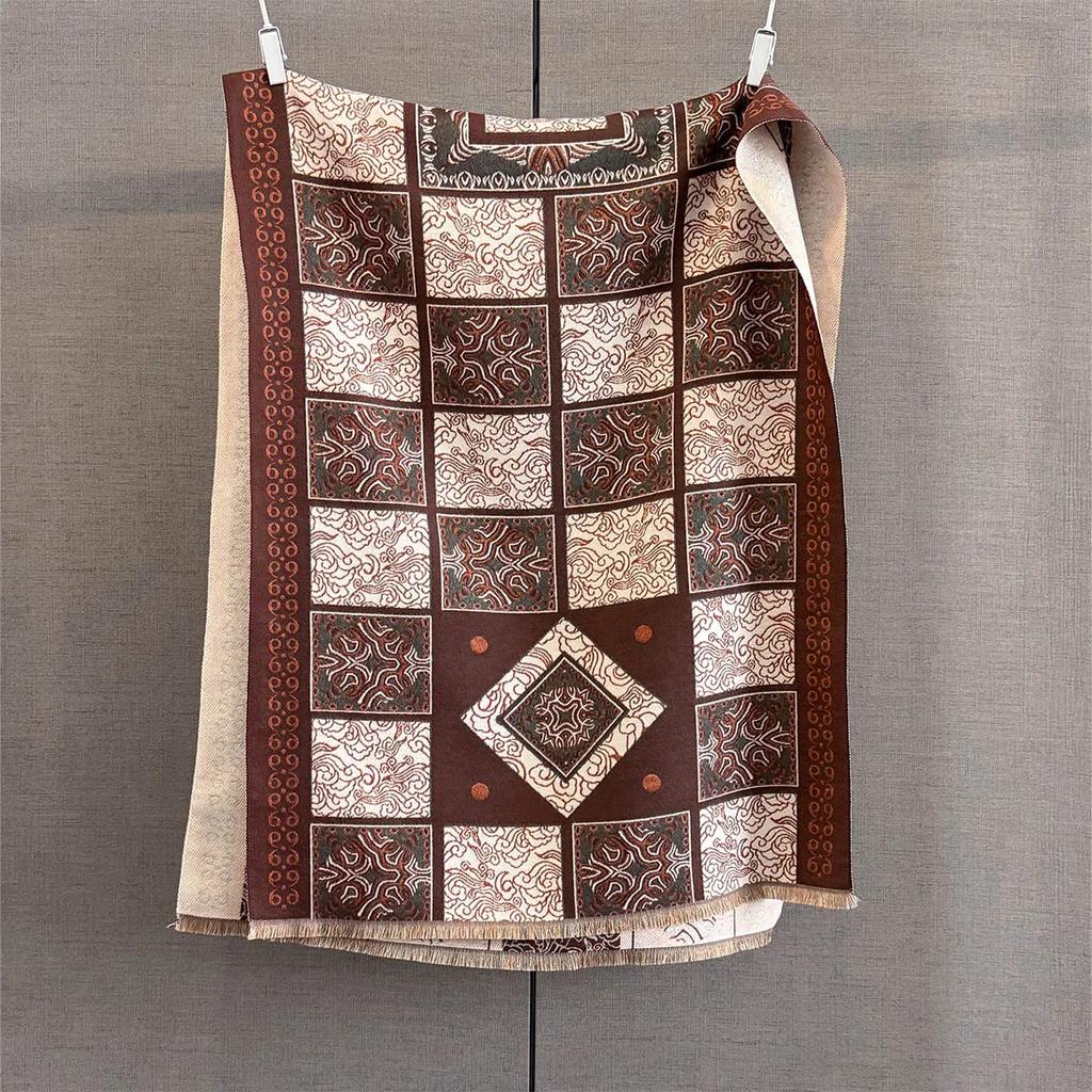 Thick Cashmere Blanket Women Scarf Warm Pashmina Shawl Winter Wraps Bufanda Print  New Design Poncho Echarpe Female Bufandas