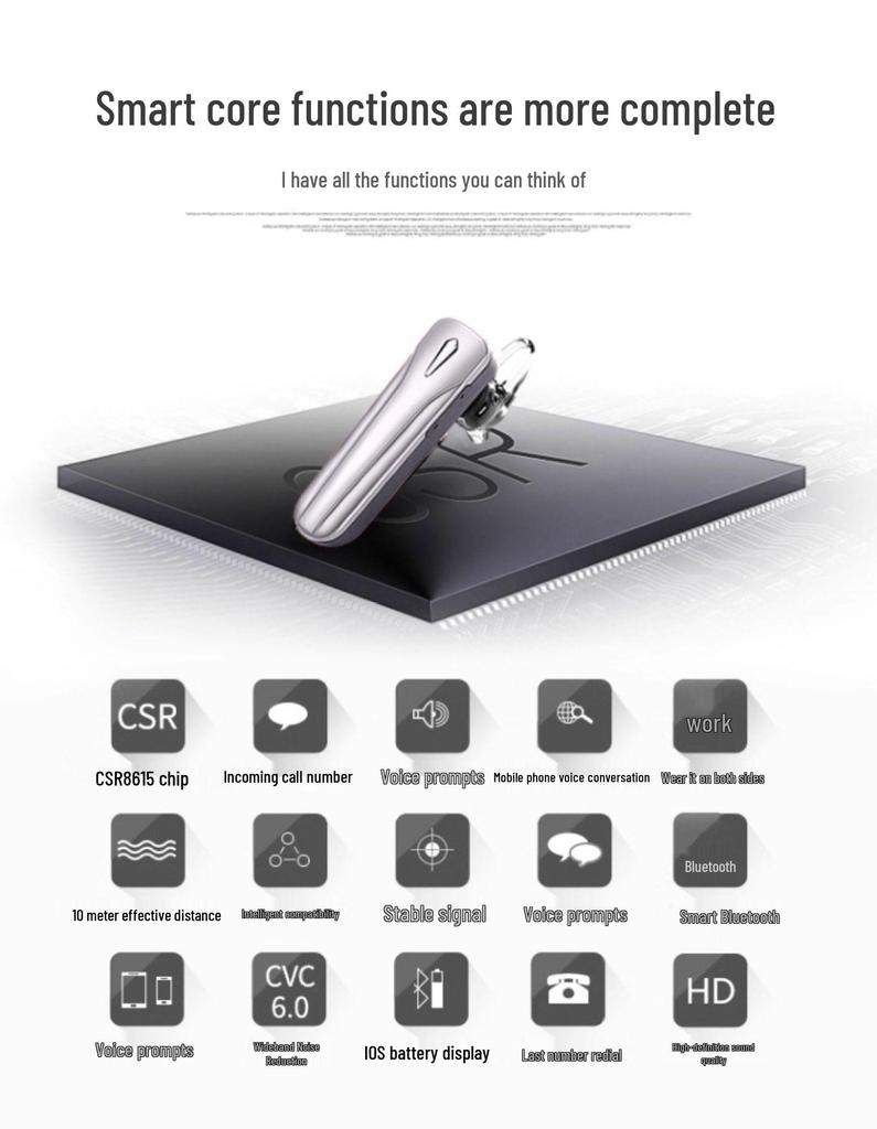 Universal Bluetooth 5.3 Sports Headset: Ultra-Long Battery, In-Ear/Over-Ear Design for Driving & Running