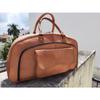 Men Brown Vintage Real Travel Luggage Duffle Gym Bags Tote Goat Leather