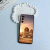 The E-Egyptian -P-Pyramids Black Soft Silicone Phone Case for Samsung S25, S24, S21, S22, S23, S30, Ultra, S20, Plus, FE, Lite