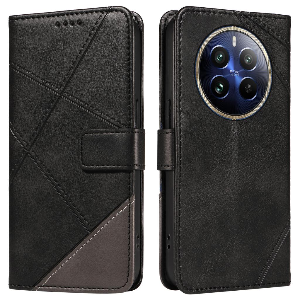 For Realme 13 Pro 5G (Global)/13 Pro+ 5G (Global)/P1 Pro 5G/12 Pro 5G/12 Pro+ 5G Case Leather Wallet Phone Cover with Strap