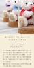 Birthday Teddy Bear Mini Flower Glass Gift tete [Petit Lou] & Bouquet, (January)