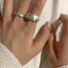 Matte Brushed Open Band Ring for Women, Personalized and Versatile Style, Popular Index Finger Accessory.