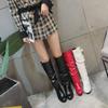 Long Boots, Square Heel, Pleated, High Top, Bow Tie, Knight Boots, Plus Size, Lace Up, Women's Boots