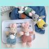 Adorable Mini Plush Rabbit Keychain Soft Cartoon Animal Doll For Backpacks