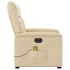 Electric Recliner Chair with Lift Assist Cream Microfiber Fabric