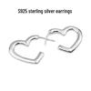 Boucles d'oreilles Clous Cœur en Argent Sterling S925 pour Femmes - Design Mode Mignon, Cadeau de Vacances Simple & Élégant