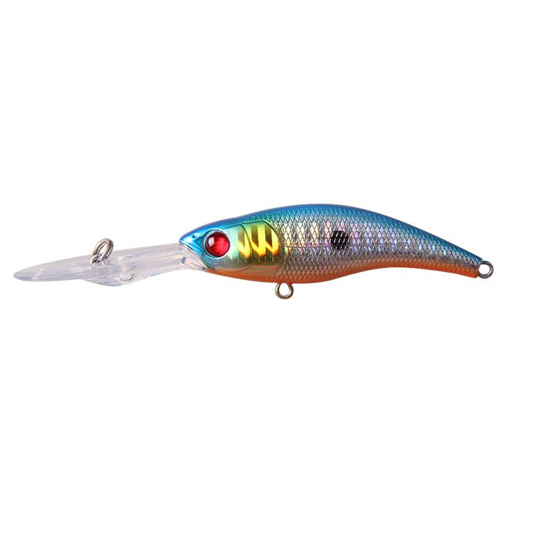 LUTAC Hard 70mm 10g Fishing Lures Black Minnow 8colors Treble Hooks for Perch Lure