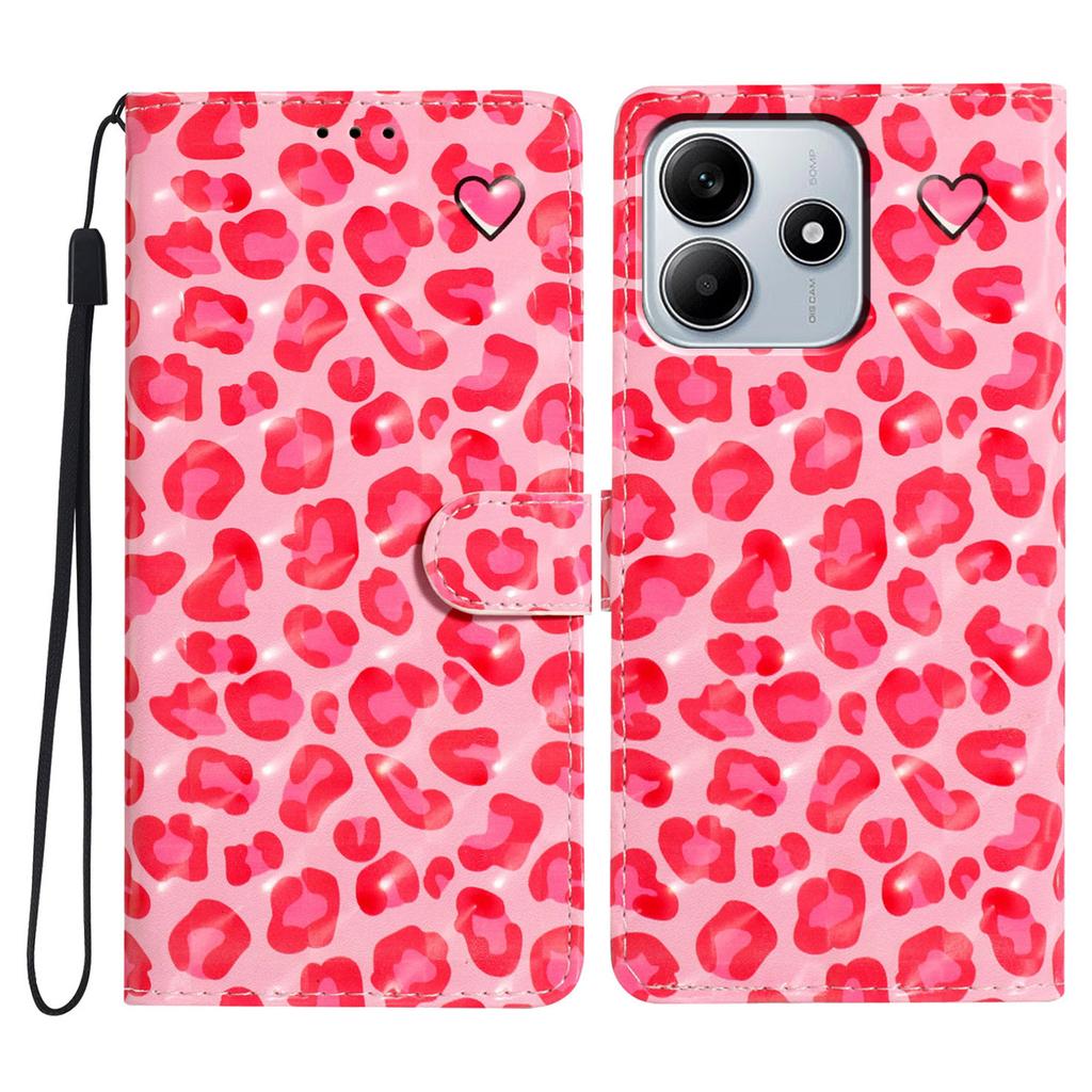 For Xiaomi Redmi Note 14 5G Case PU Leather Wallet Phone Cover 3D Pattern Printing