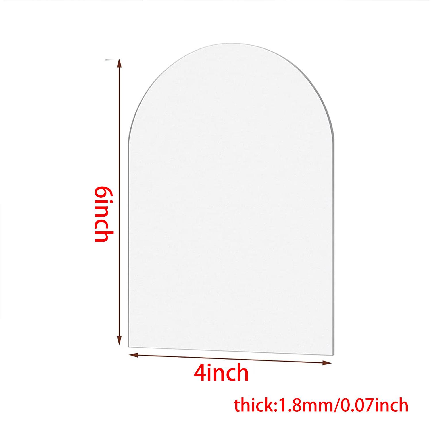

Frosted Arched Acrylic Wedding Table Sign for Place Card for Blank Seat Card Party Decor DIY Table Number,Gifts and Cards Sign 10pcs