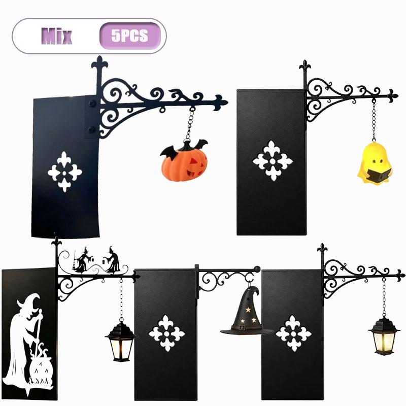 1-5PCS Ghost Bookshelf Lantern Vintage Mini Reading Lamp Resin Hanging Shelf Light for Library Cozy Halloween Display