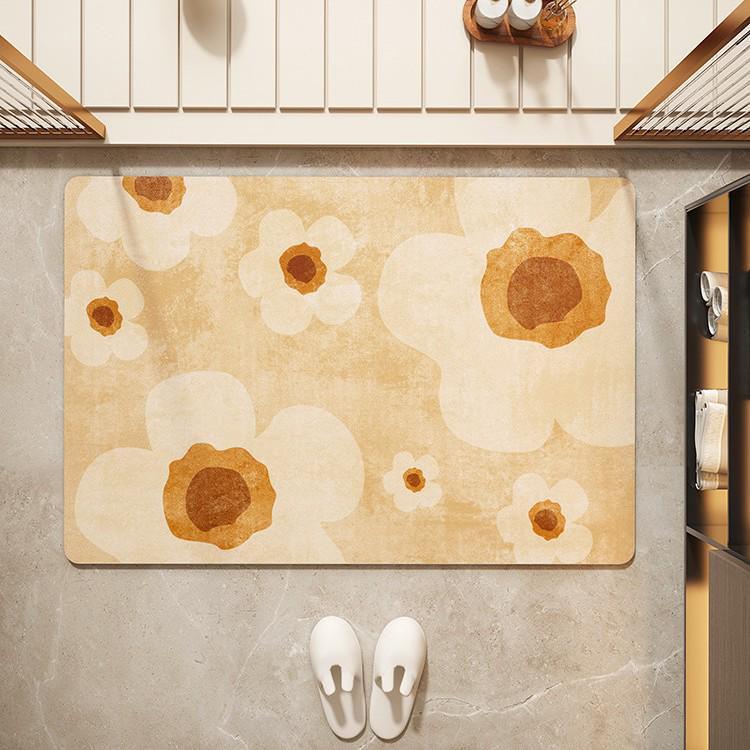 Quick-Drying Non-Slip Diatomaceous Earth Bathroom Mat: Absorbent, Washable, Dirt-Resistant Floor Mat