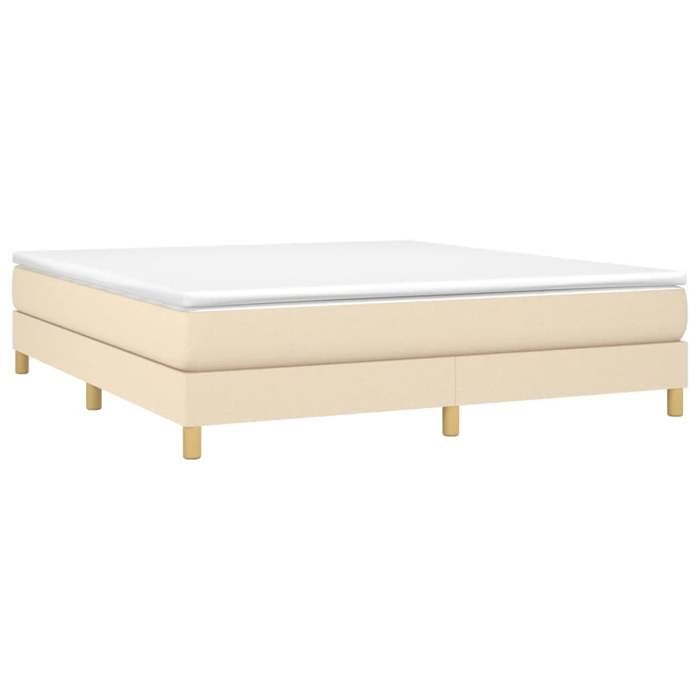 Maison Exclusive - Sommier à lattes de lit avec matelas Crème 180x200 cm Tissu
