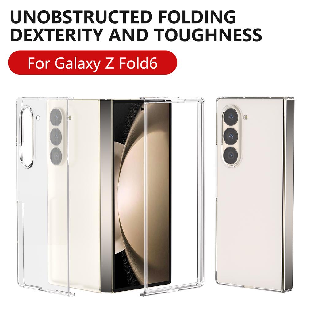 For Samsung Galaxy Z Fold6 / Z Fold 6 Slim Crystal Transparent Clear PC Hard Plastic Back Phone Case Cover