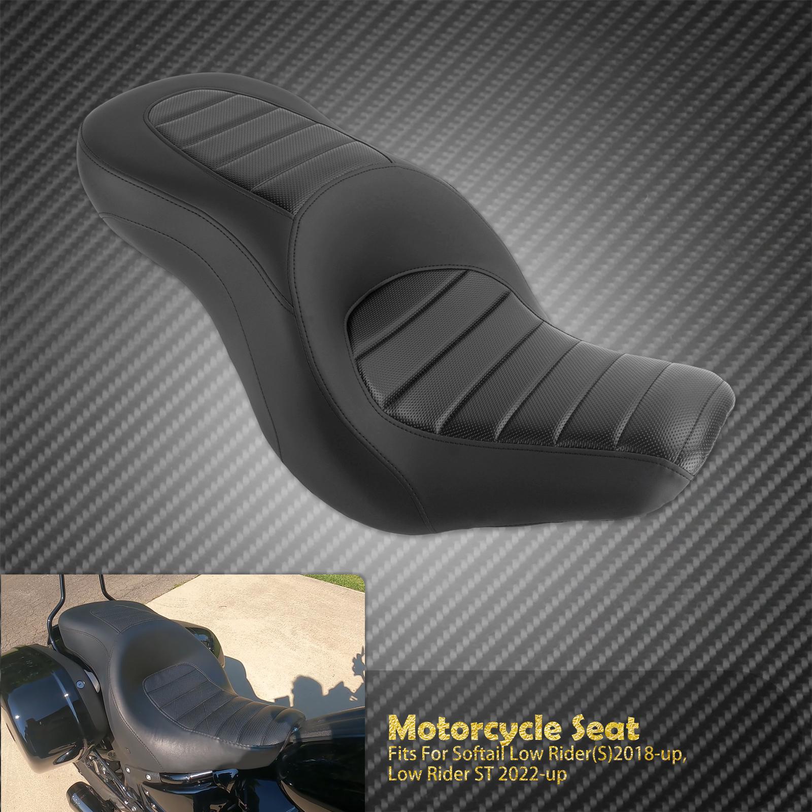 Motorcycle Driver Passenger Seat Front Rear Two Up Cushion Seat For Harley Softail Sport Glide Low Rider S Low Rider ST 2018-24 Two Up Seat A