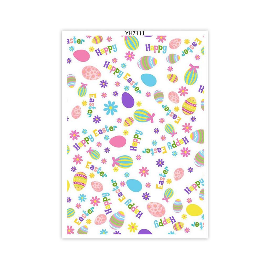Water Soluble Clay Transfer Sheets Easters Rabbits Colored Eggs Transfer Paper Earrings Making Tool for Jewelry Making