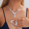 Zircon Jewelry Set: Elegant Niche Design for Weddings and Banquets - Earrings and Necklace