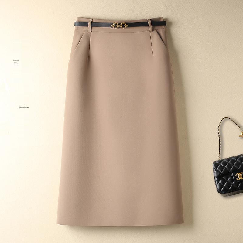 Women's High Waist Slimming Professional Slit Skirt - Autumn/Winter 2025 Fashion