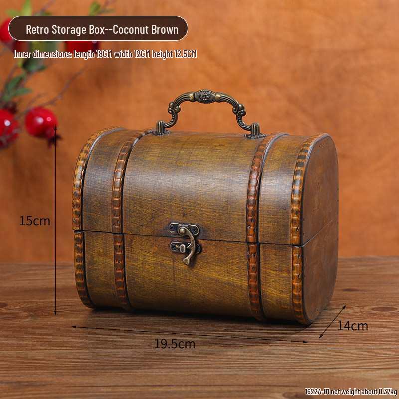 Vintage Wooden Ornament Display Box: Antique Style Photography Prop & Window Decoration