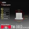 T-Shaped Nylon & Plastic Insulation Gasket, Screw Shaft Sleeve, M2-M35, Round Concave-Convex Design